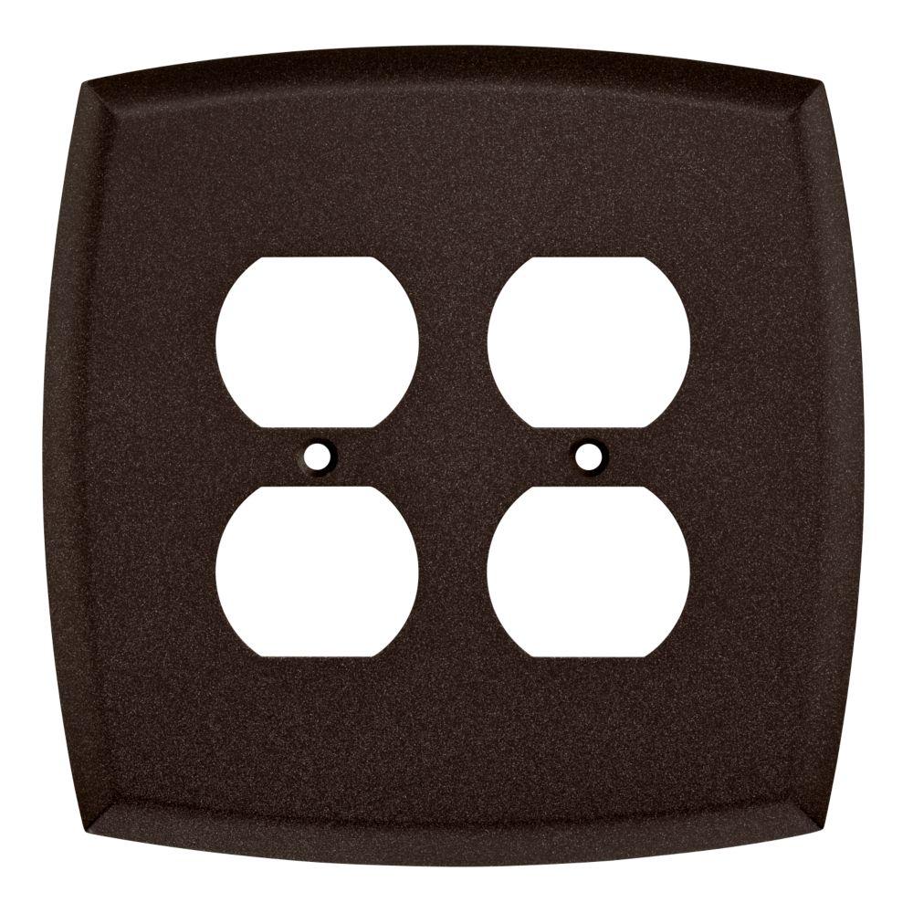 Greenfield Weatherproof Electrical Duplex Outlet Cover Horizontal BronzeCDRHBRS The Home