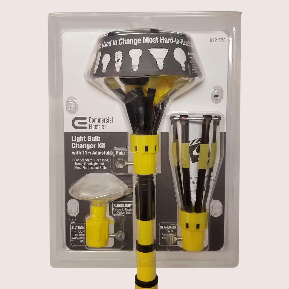 Commercial Electric 11 ft. Pole Light Bulb Changer Kit with AttachmentsCE600SDLB12 The Home