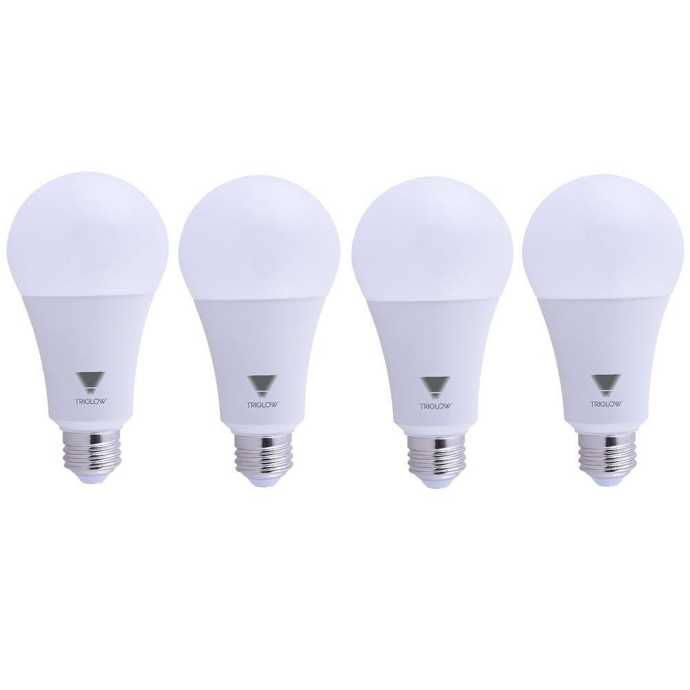 Triglow 150 Watt Equivalent A21 Dimmable 2550 Lumens Led Light Bulb Daylight 5000k 4 Pack