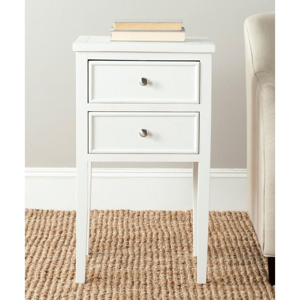 Safavieh Toby White Storage End TableAMH6625E The Home Depot