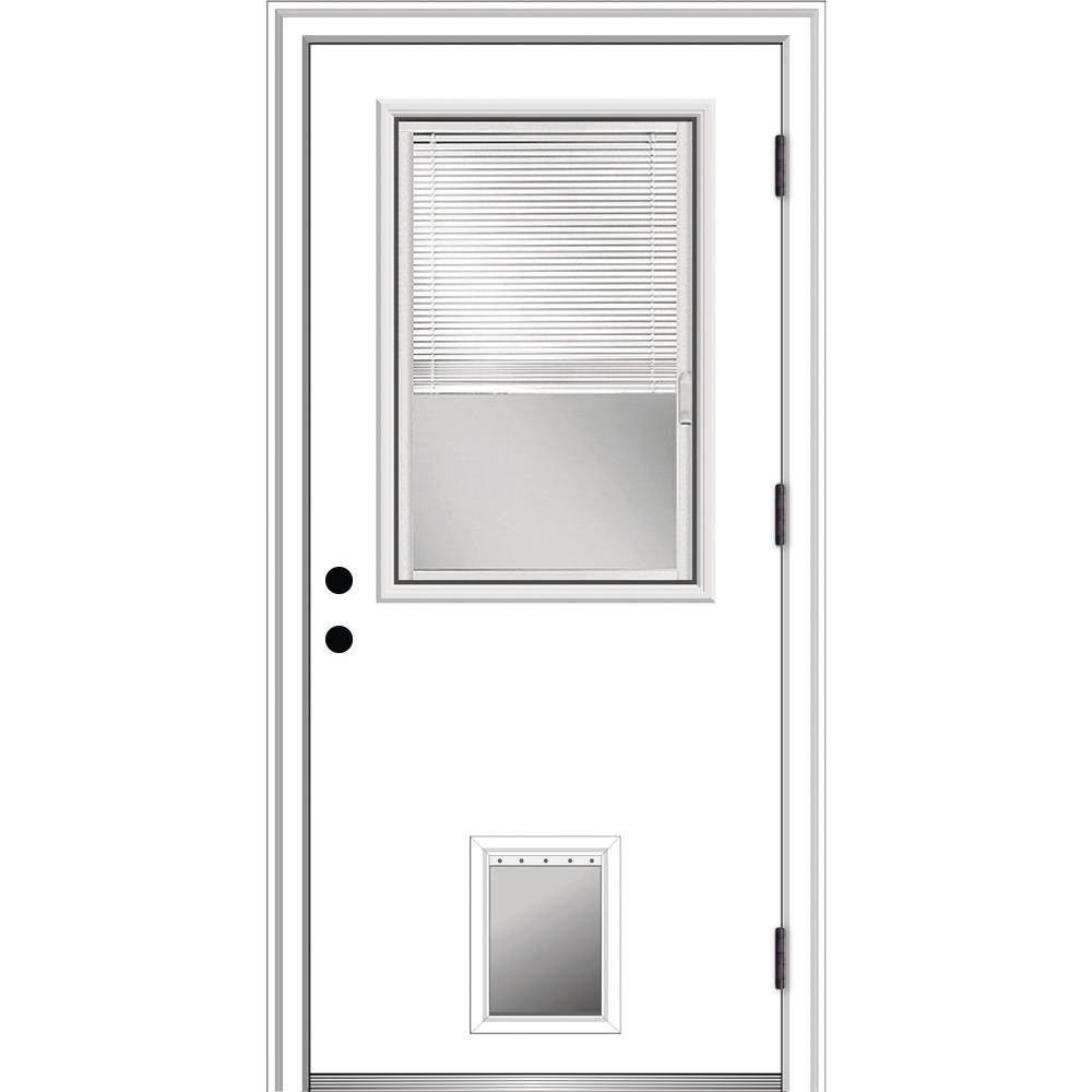 Mmi Door 30 In X 80 In Internal Blinds Left Hand Outswing 1 2