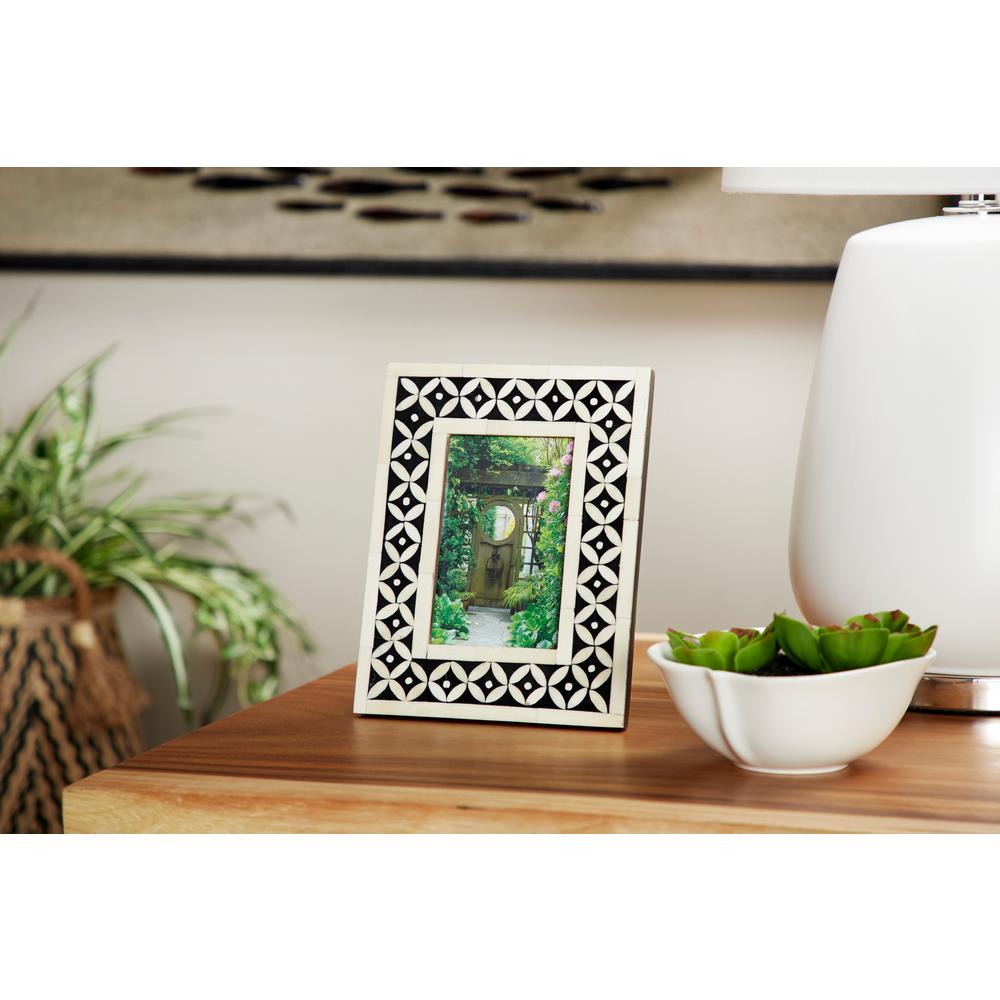 Litton Lane 4 In X 6 Black And Natural Resin Bone Quatrefoil Rectangular Picture Frame 40567 The Home Depot - Quatrefoil Photo Frame Litton Lane 4 In X 6 Black And Natural Resin Bone Quatrefoil Rectangular Picture Frame 40567 The Home Depot - Quatrefoil Photo Frame