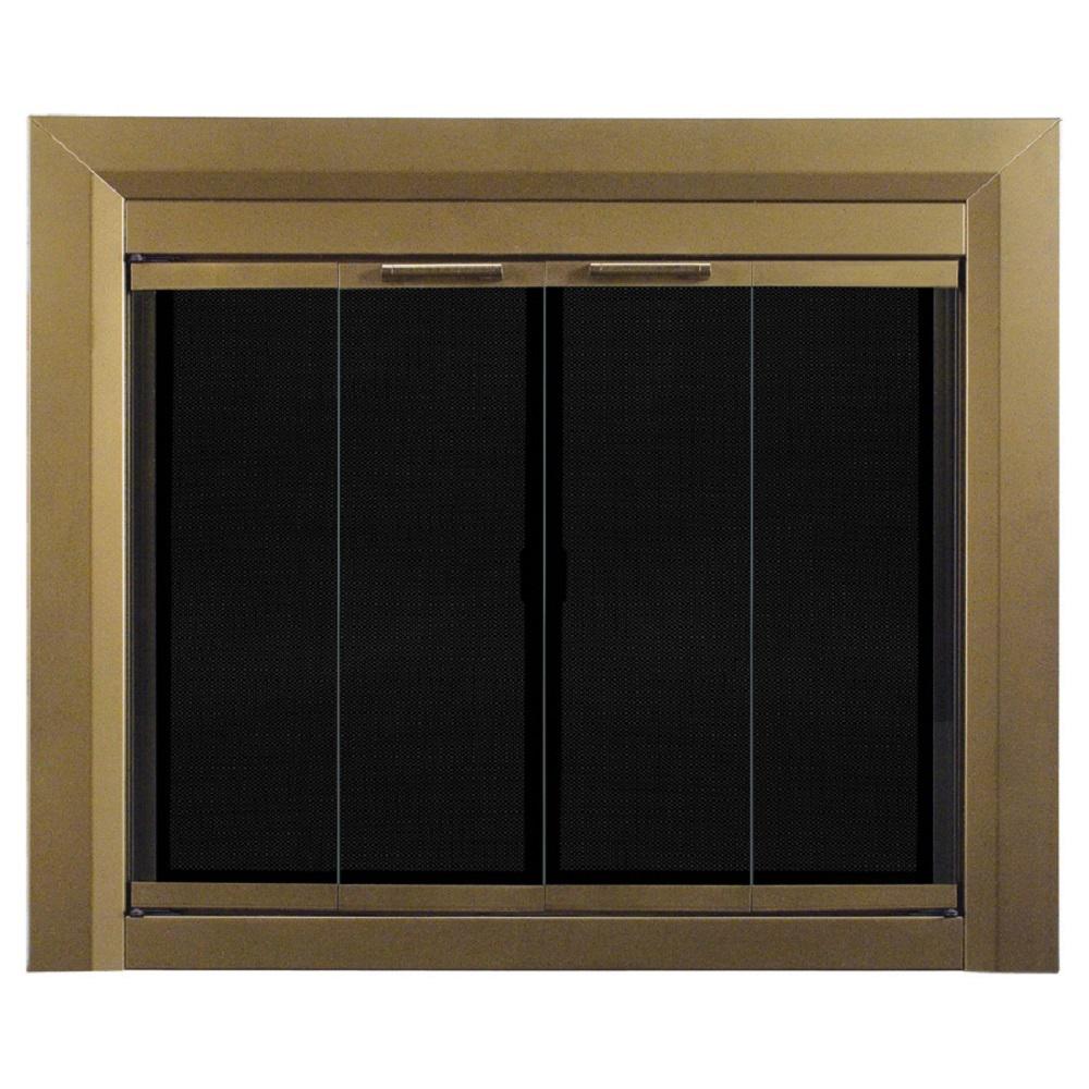 Pleasant Hearth Carrington Large Glass Fireplace Doors Ct 3222