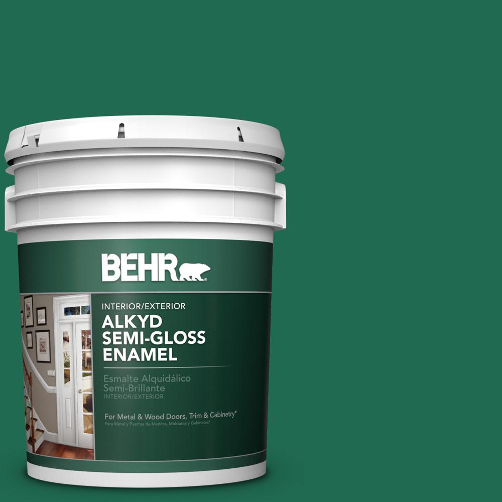 BEHR 5 gal. P4307 Sparkling Emerald SemiGloss Enamel