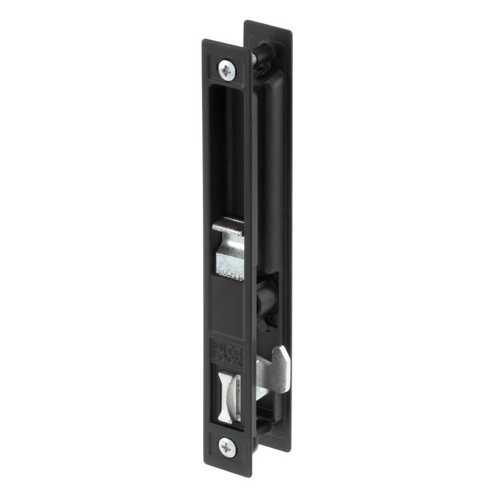 Prime-Line 6-1/2 in. Black Hole Centers Sliding Door Flush Handle-C ...