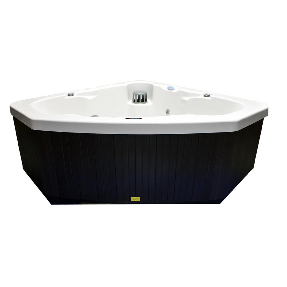 Home And Garden Spas 3 Person 14 Jet Corner Hot Tub Spa With Led Lighting Waterfall Feature Lpi14xc The Depot - Corner Hot Tubs Outdoor Home And Garden Spas 3 Person 14 Jet Corner Hot Tub Spa With Led Lighting Waterfall Feature Lpi14xc The Depot - Corner Hot Tubs Outdoor