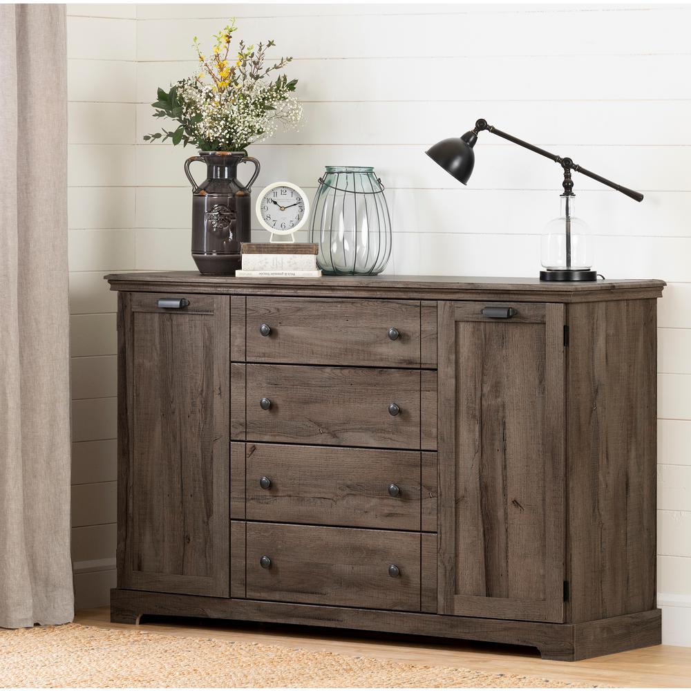 South Shore Avilla 4Drawer Fall Oak Dresser11899 The Home Depot