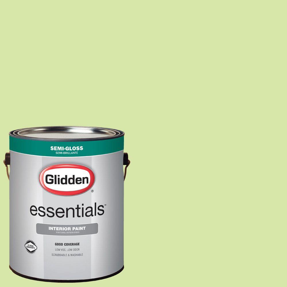 Glidden Essentials 1 Gal Hdgg28 Seamist Green Semi Gloss Interior Hdgg28 Seamist Green Semi Gloss Interior Paint