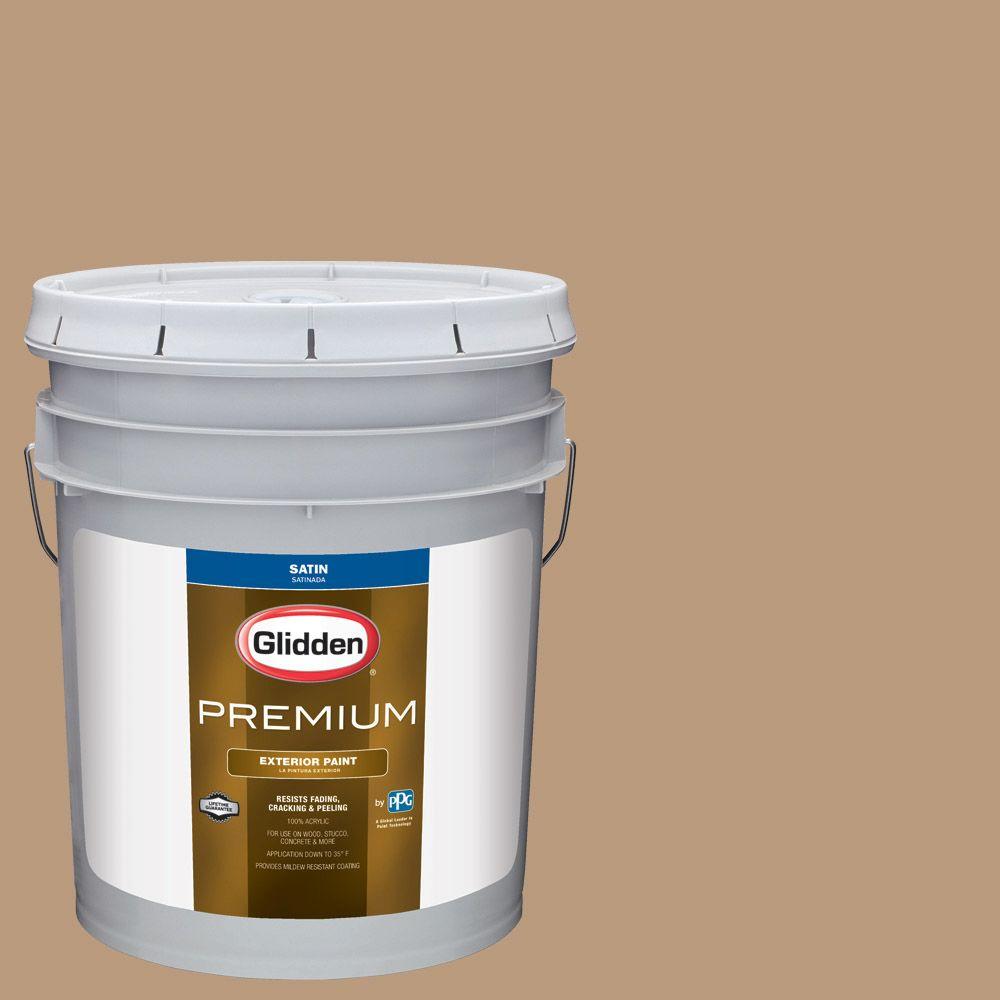 Glidden Premium 5-gal. #HDGWN20 Warm Caramel Satin Latex Exterior ... Glidden Premium 5-gal. #HDGWN20 Warm Caramel Satin Latex Exterior ...