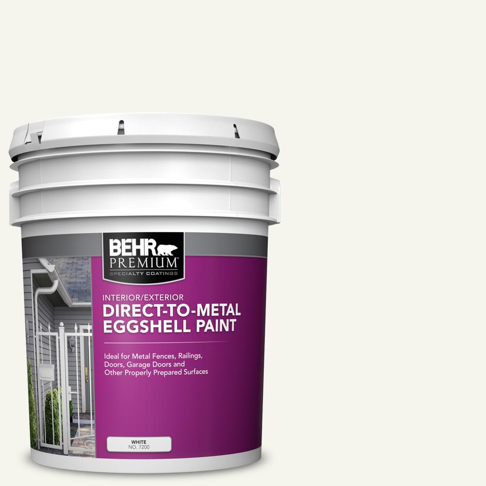 BEHR PREMIUM 5 gal. 75 Polar Bear Eggshell Direct to