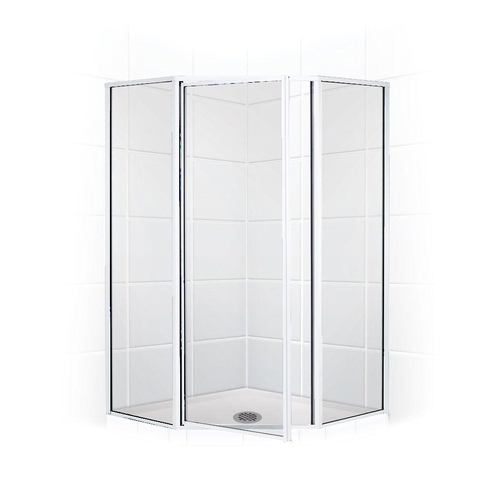 Coastal Shower Doors Legend 59 In X 66 In Framed Neo Angle Swing Shower Door In Chrome And Clear Glass Nl18231866b C The Home Depot