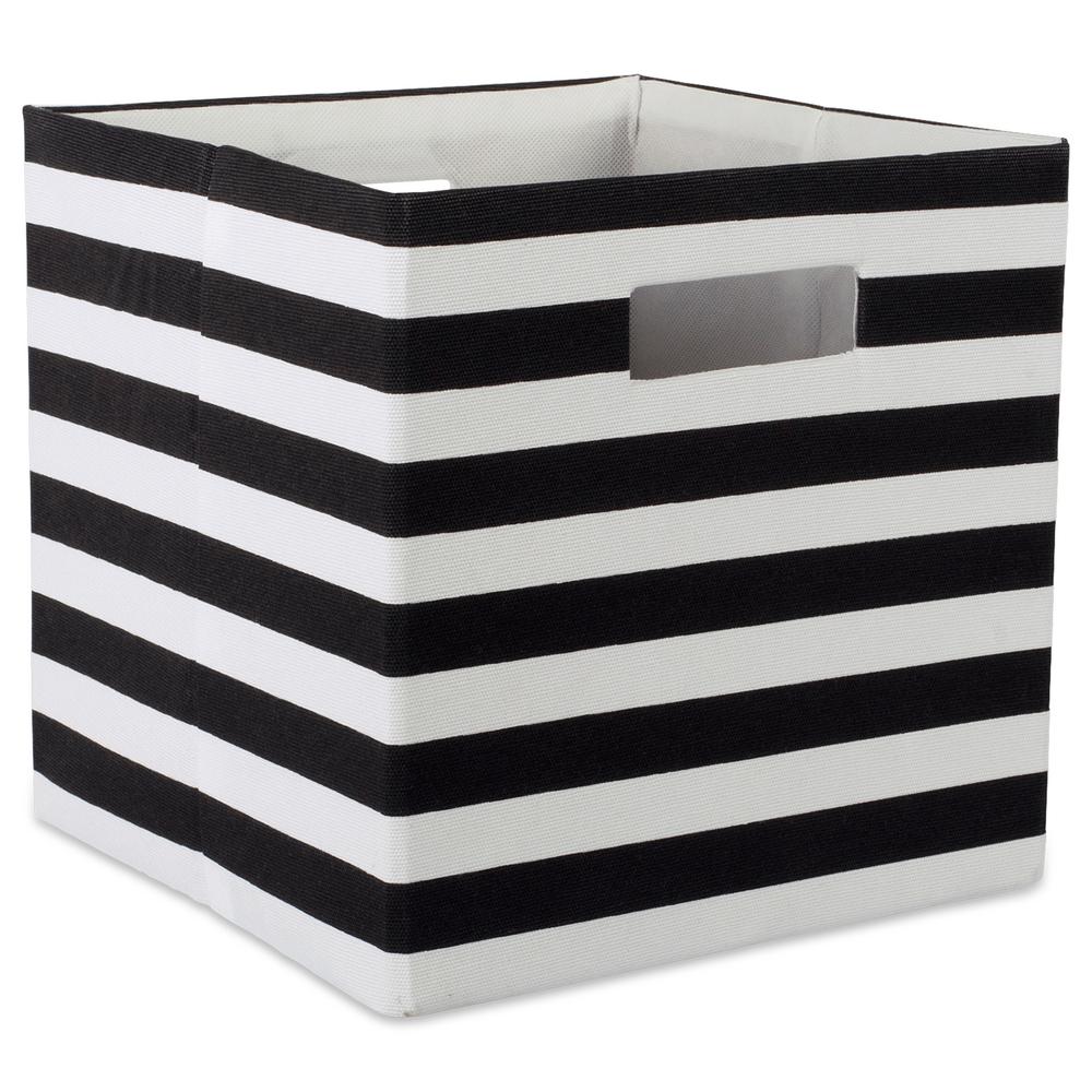 Dii Square Polyester Stripe Storage Cube Camz37911 The