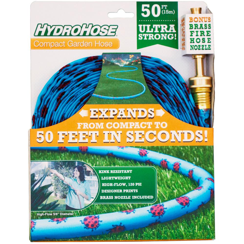 Hydrohose Deigner Series 1 In X 50 Ft Adjustable Brass Nozzle