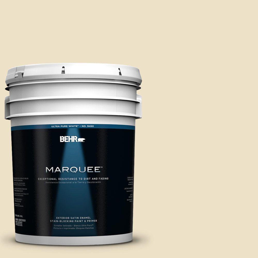 BEHR MARQUEE 5gal. 370E2 Cream Silk Satin Enamel Exterior Paint