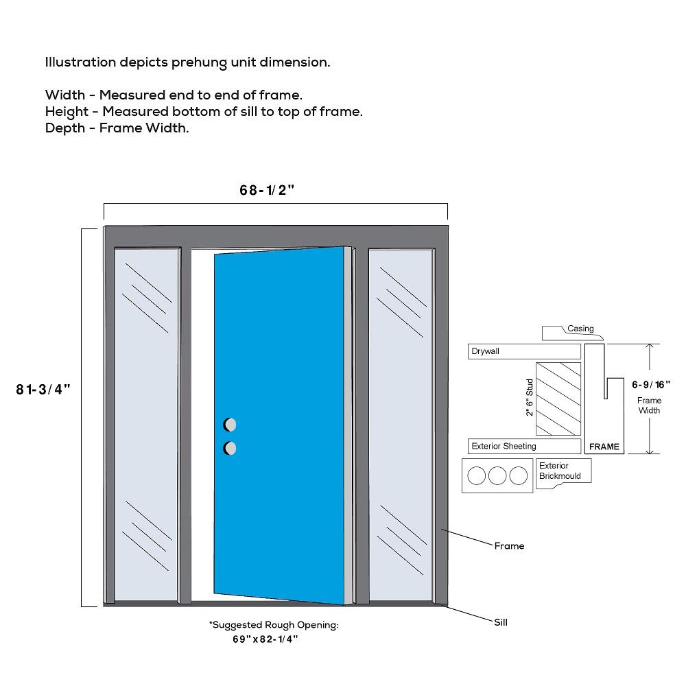 Mmi Door 68 5 In X 81 75 In Right Hand 6 Panel Classic Primed