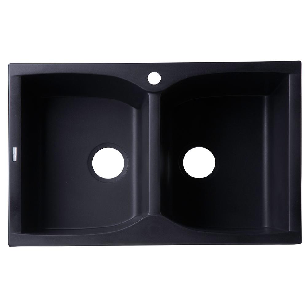 Alfi Brand Drop In Granite Composite 31 13 1 Hole 50 Double Alfi Brand Drop In Granite Composite 31 13 1 Hole 50