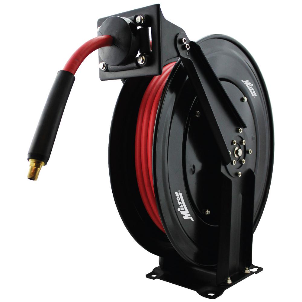 Milton Industries, Inc. 3/8 in. Auto Retracting Air Hose Reel-2760-50D