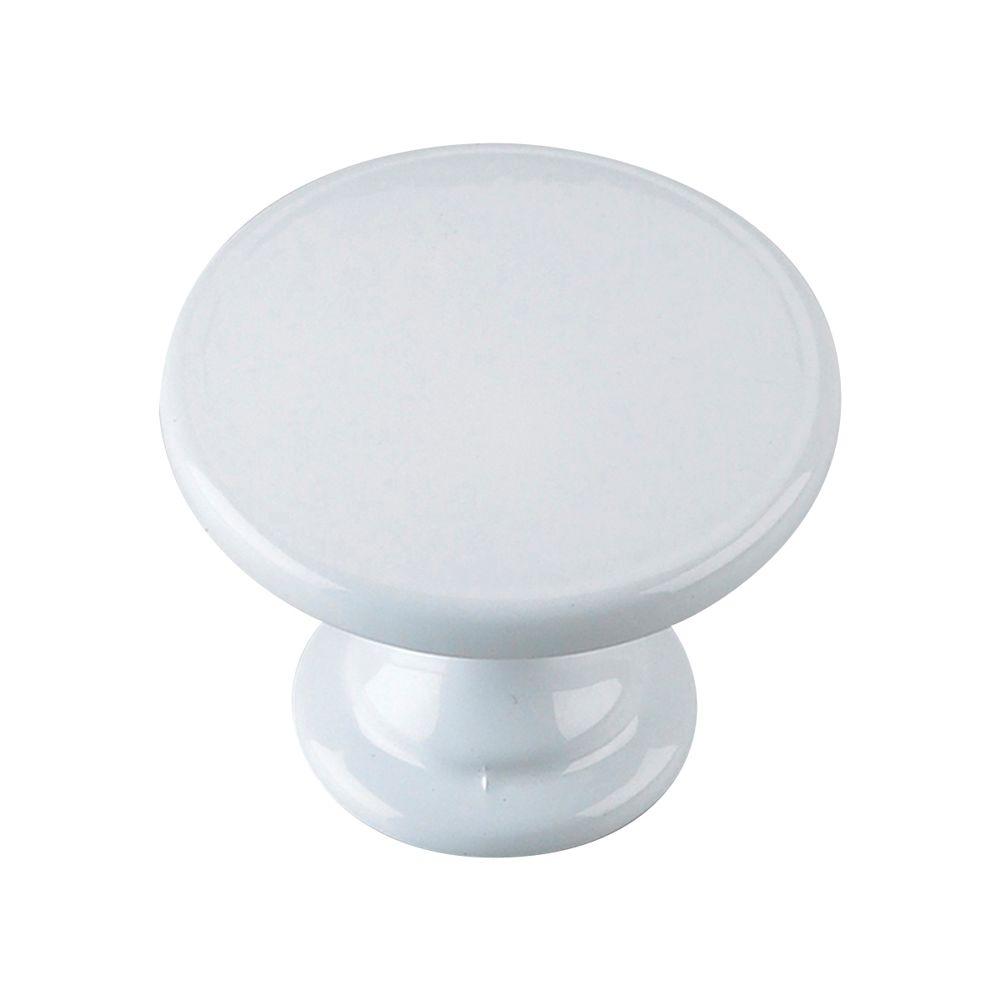 Richelieu Hardware 13/4 in. White KnobBP88130 The Home Depot
