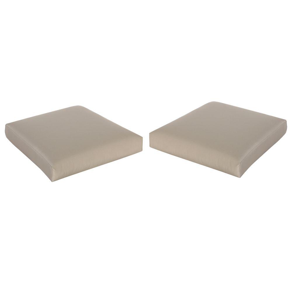 Hampton Bay Mill Valley Solid Pair Replacement Outdoor Patio Seat Pad