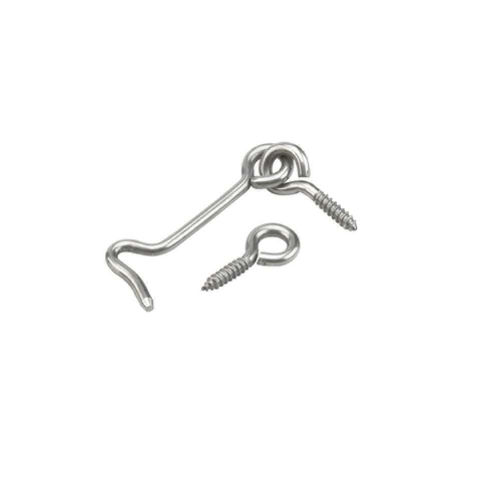 Everbilt 2 in. Stainless Steel Hook and Eye-13603 - The Home Depot