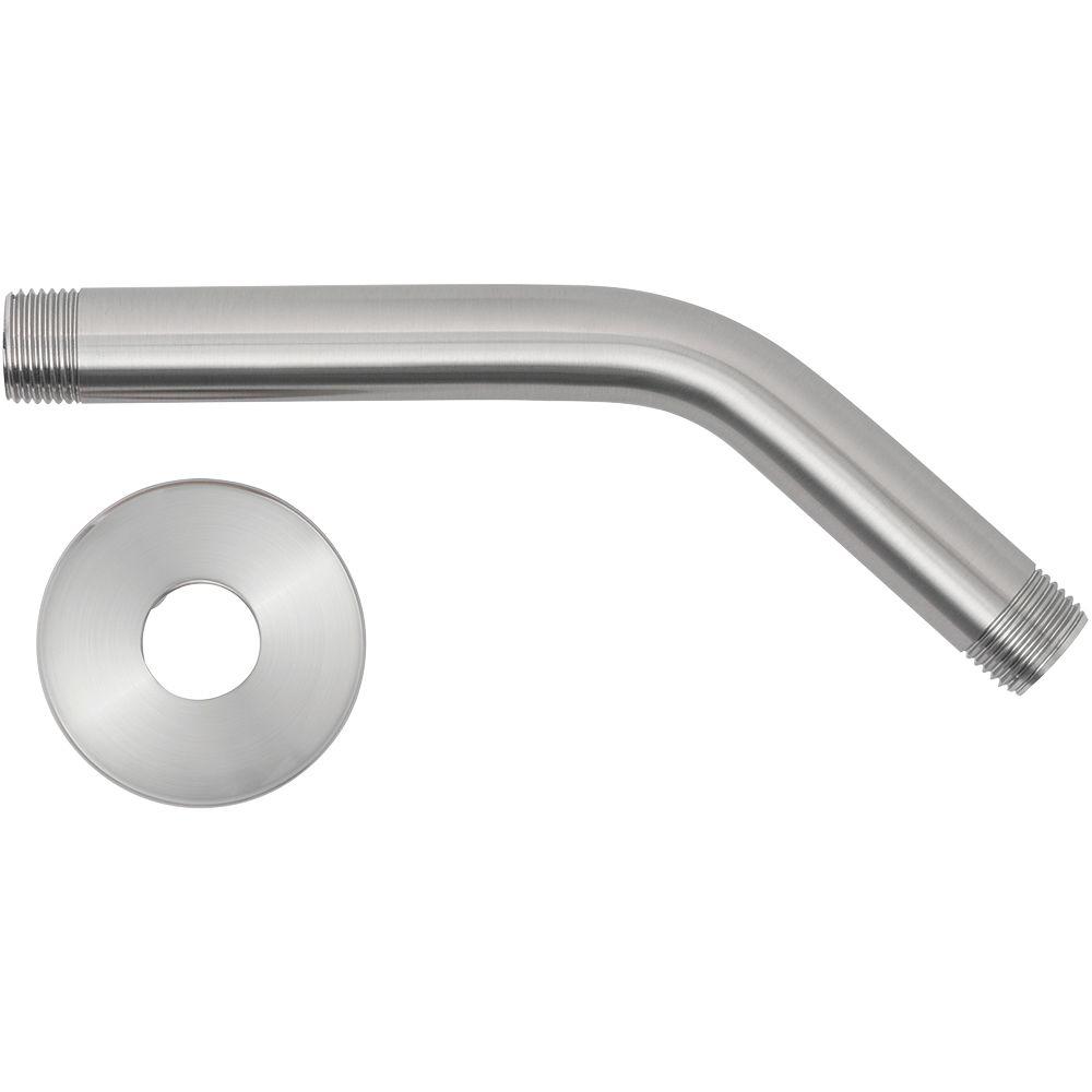 Glacier Bay 8 in. Shower Arm and Flange in Brushed Nickel3075505