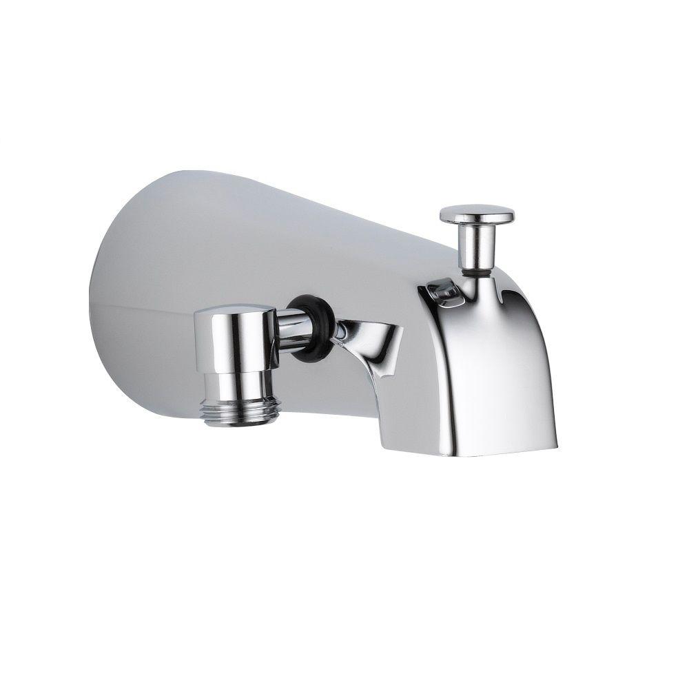 Delta 5 38 In Long Pull Up Diverter Tub Spout In Chrome