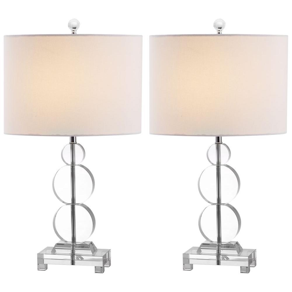Set Of 2 Safavieh Lighting 21 Inch Deco, Set Of 2 Crystal Table Lamps