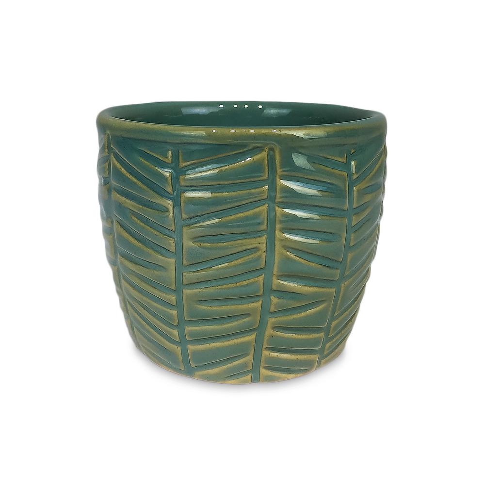 Pennington 3 5 In Slate Zebra Small Green Ceramic Succulent Planter Slate Zebra Small Green Ceramic Succulent Planter