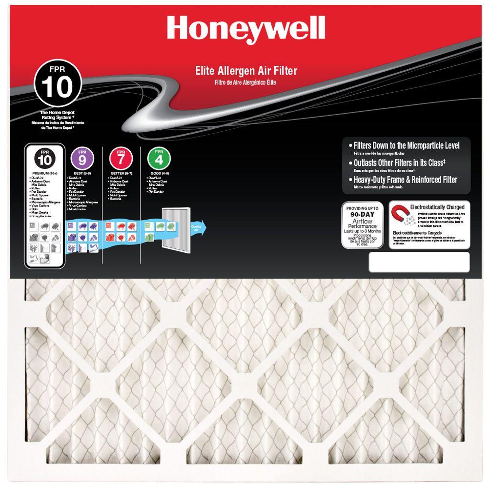 Honeywell 14 in. x 30 in. x 1 in. Allergen Plus Pleated FPR 7 Air ...