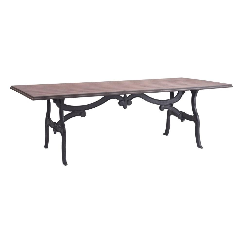 Zuo Bellevue Distressed Natural Dining Table 100431 The Home Depot Zuo Bellevue Distressed Natural Dining Table