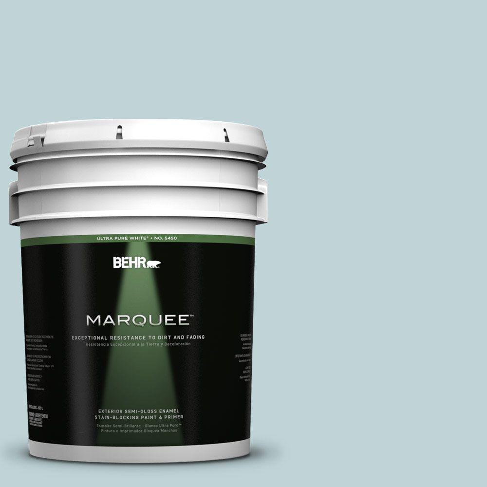 BEHR MARQUEE 5gal. 500E3 Rain Washed SemiGloss Enamel