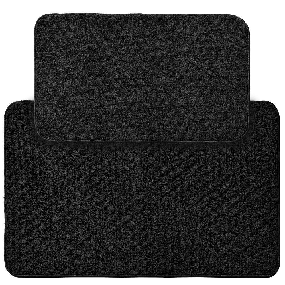 Garland Rug Town Square Black 2 ft. x 3 ft. 4 in. 2Piece Rug SetTS000W2P0615 The Home Depot