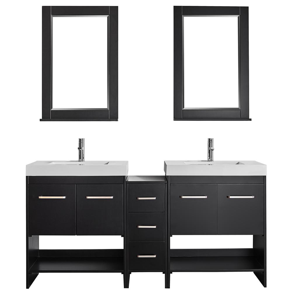 29 31 In Quartz Double Sink Vanities With Tops Bathroom D Vanity In Espresso With Acrylic