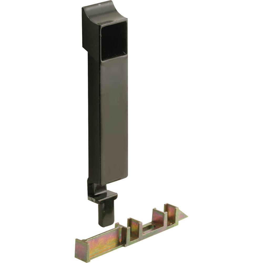 PrimeLine Acorn Black Sliding Window Latch and KeeperF 2703 The