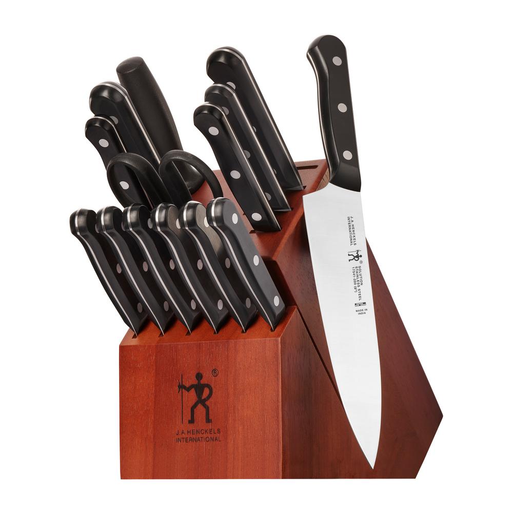 henckels solution knife block set