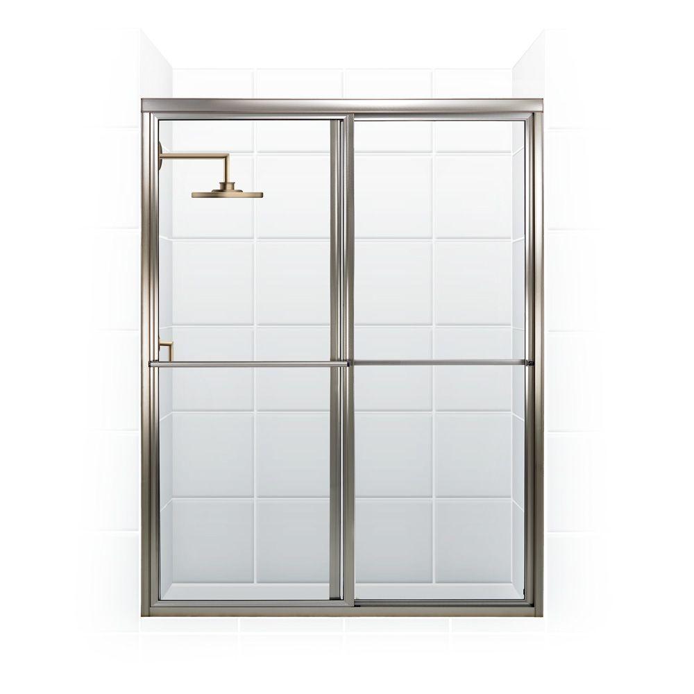 Coastal Shower Doors Newport Series 50 in. x 70 in. Framed Sliding Shower Door with Towel Bar in