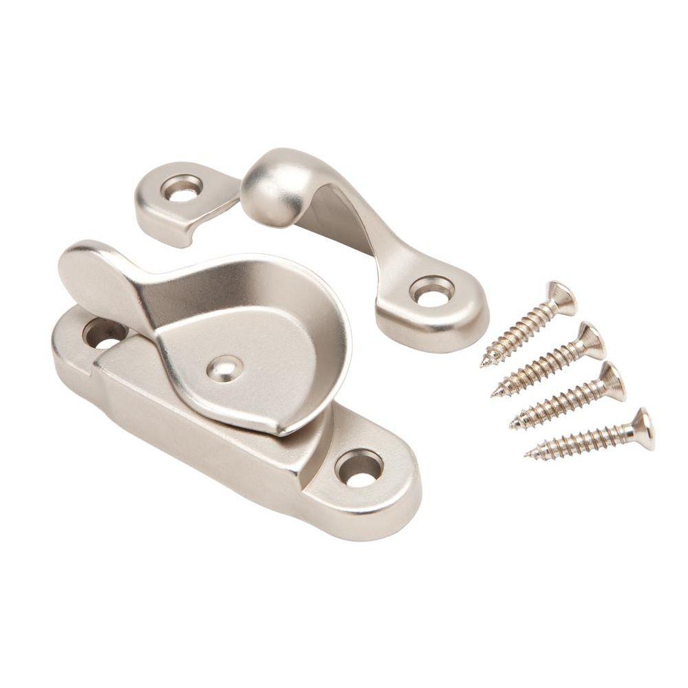 Everbilt Satin Nickel Steel Window Sash Lock20332 The Home Depot