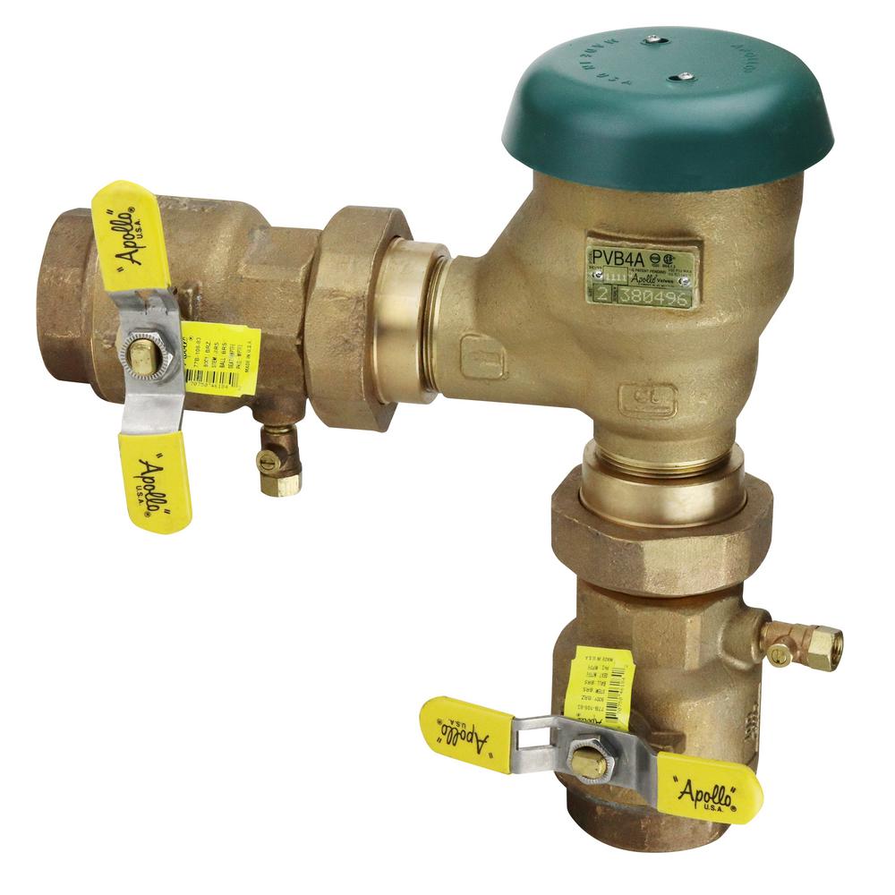 Apollo 11/2 in. Bronze FIP Pressure Vacuum Breaker with Union ShutOff