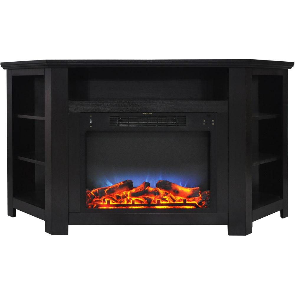Utilize those unused corner spaces with the comfort and style of the Tyler Park electric fireplace. Its space-saving corner design makes this the perfect anchor to the room. The realistic flames will