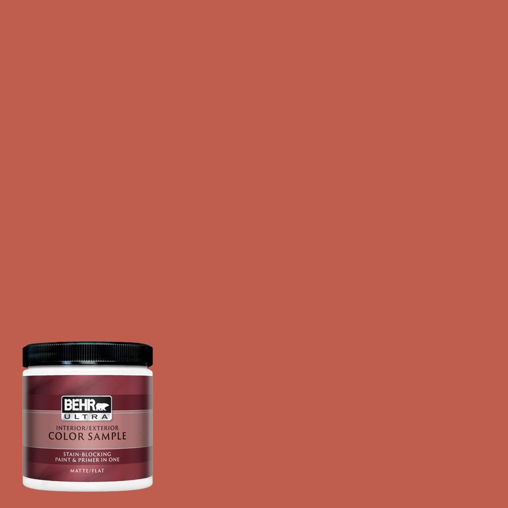 Behr Ultra 8 Oz 200d 6 Mexican Chile Matte Interior Exterior Paint And Primer In One Sample