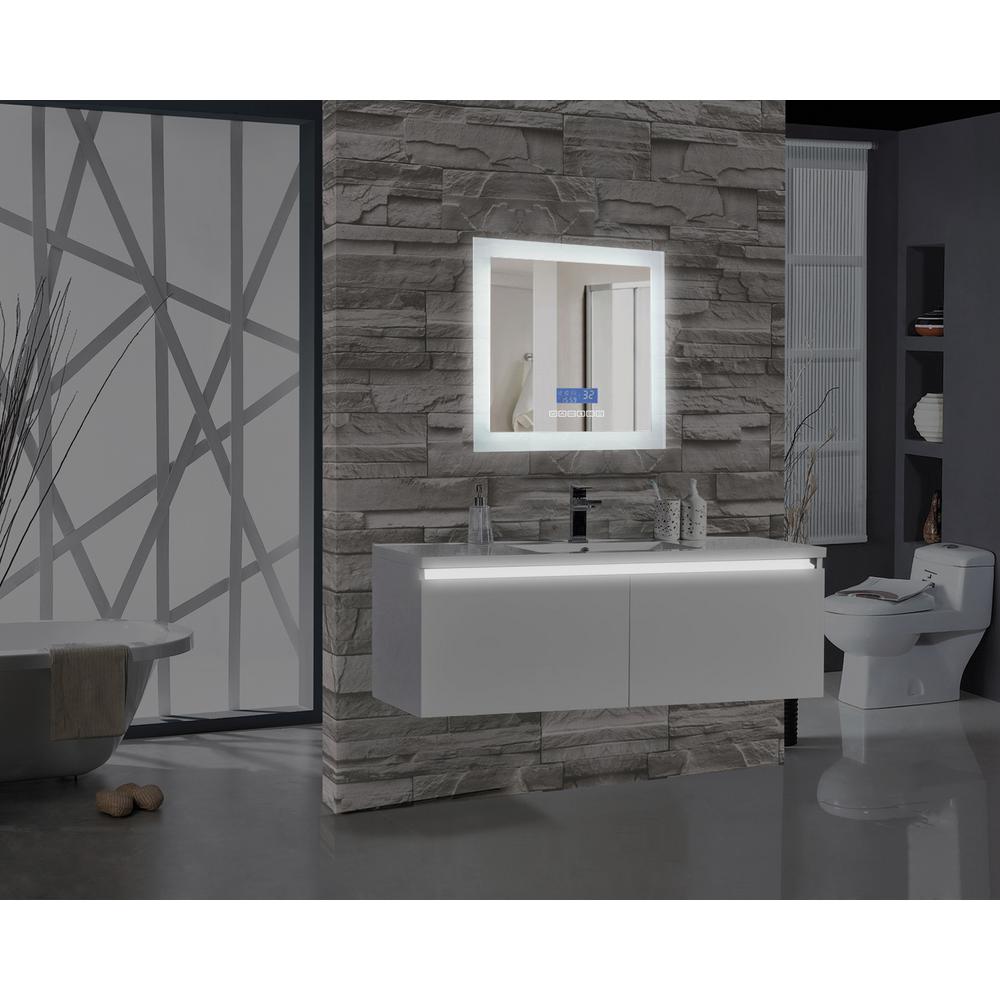 Encore Blu102 24 In W X 27 H Rectangular Led Illuminated H Rectangular Led Illuminated Bathroom Mirror