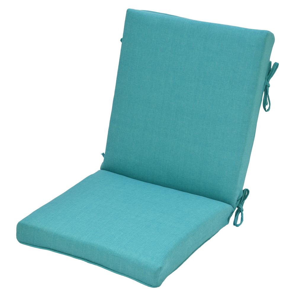 Hampton Bay Seaglass Outdoor Mid-Back Dining Chair Cushion-7250
