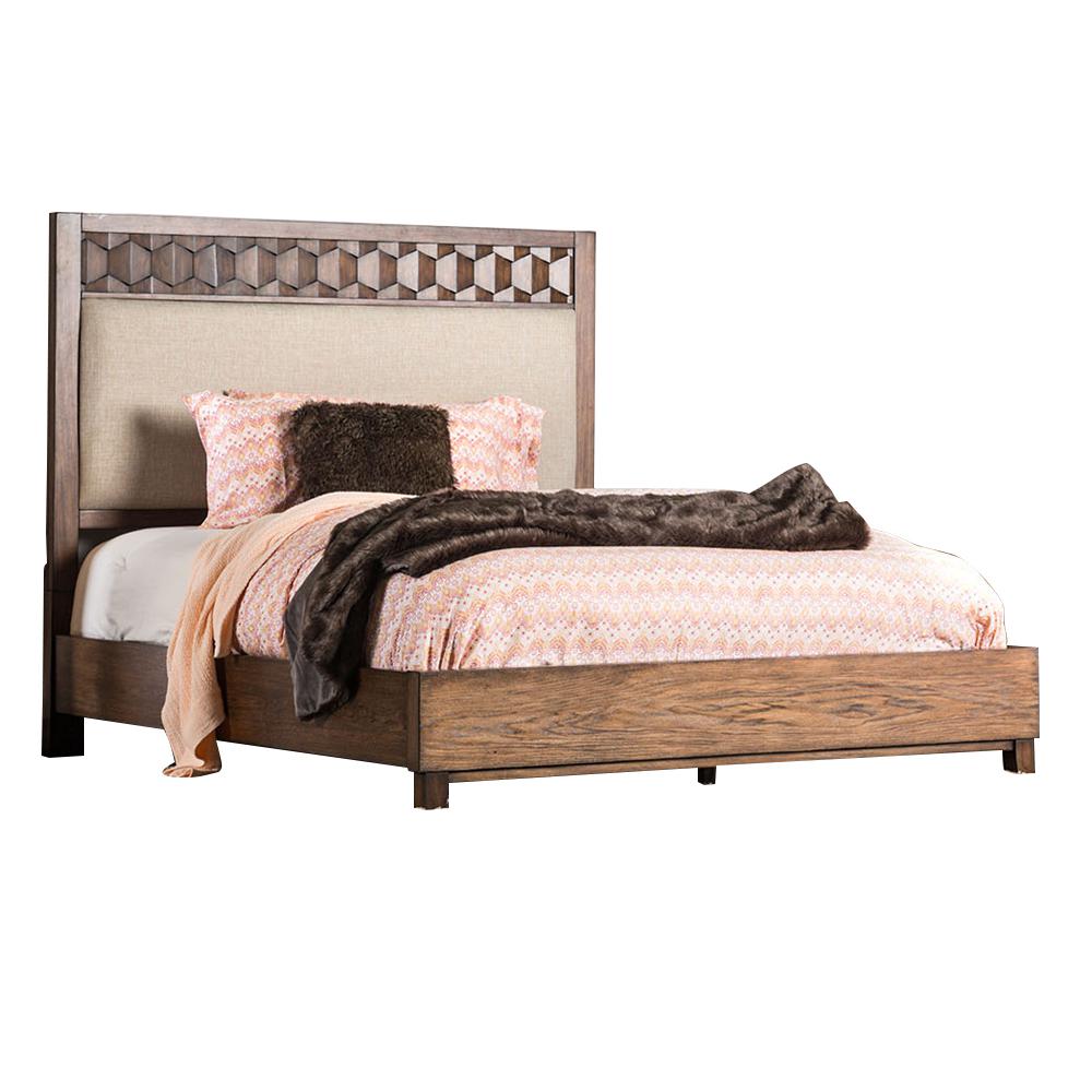 William's Home Furnishing Patra Cal.King Bed in Acacia CM7152CKBED