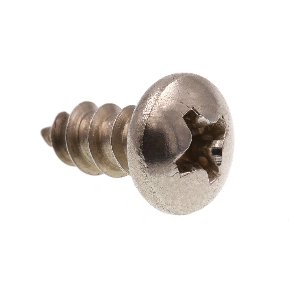 Fasteners Inc. #10 X 3/4" Stainless Steel Self-Tapping Sheet Metal Screws – Phillips Pancake Head, 410 Grade, Pack Of 10