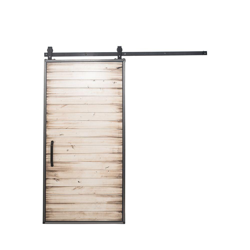Rustica Hardware 42 inch x 84 inch Mountain Modern White Wash Wood Barn Door... by Rustica Hardware