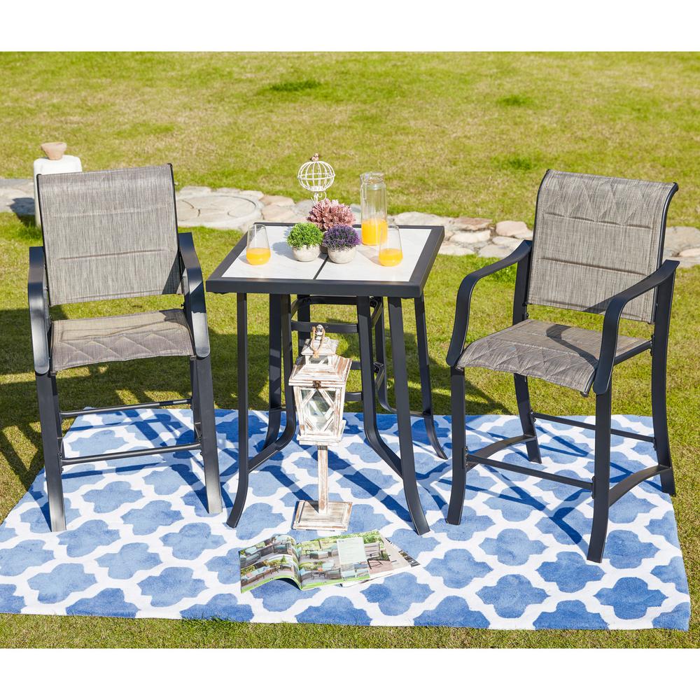 Ceramic Counter Height Patio Dining Furniture Patio Furniture The Home Depot