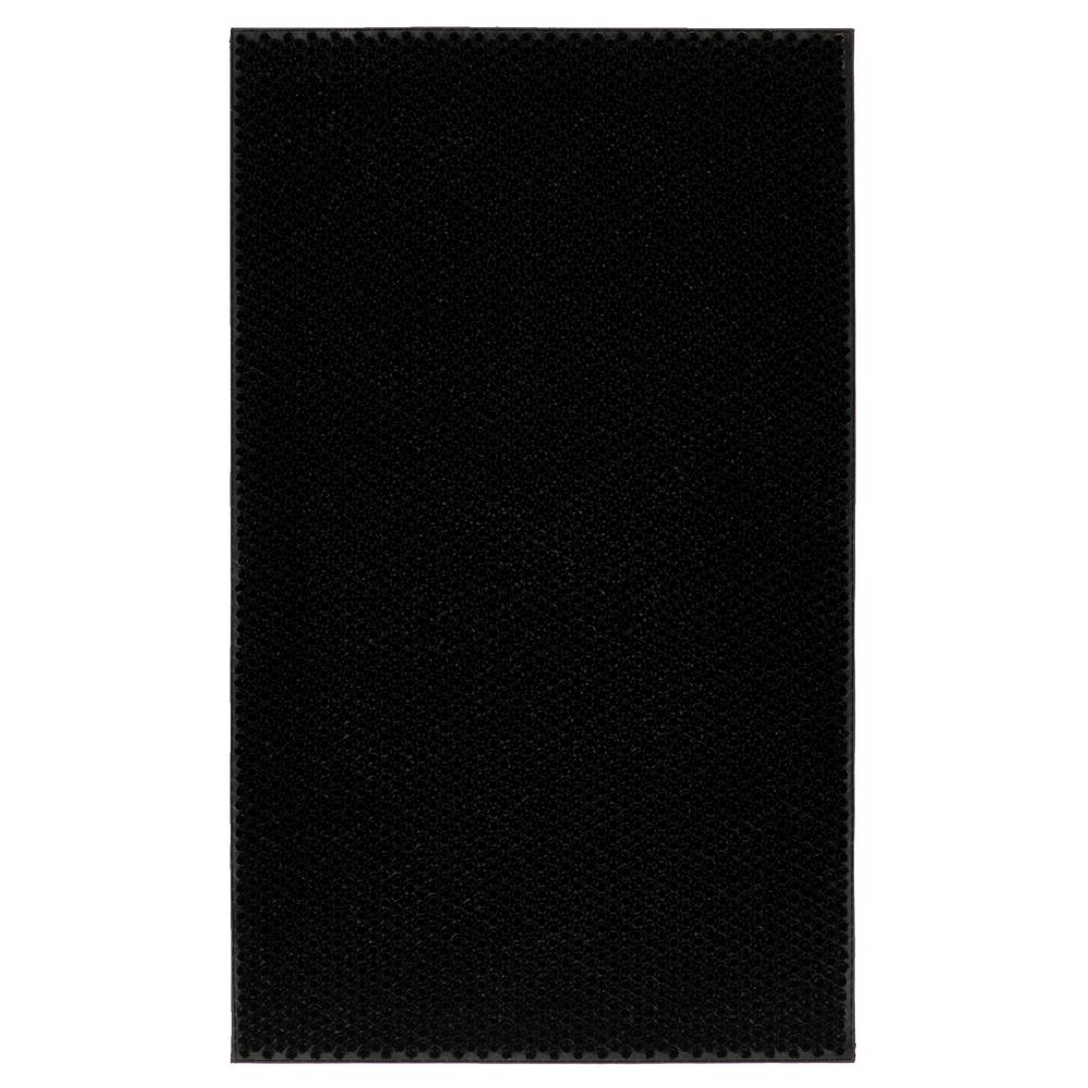Ottomanson Rubber Doormat Collection Black Elanji 18 In X 30 Rubber Doormat Collection Black Elanji 18 In X 30 Door Mat