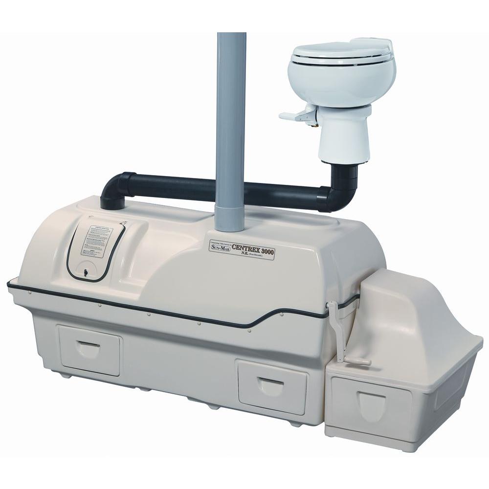 sun mar high capacity electric central composting toilet system