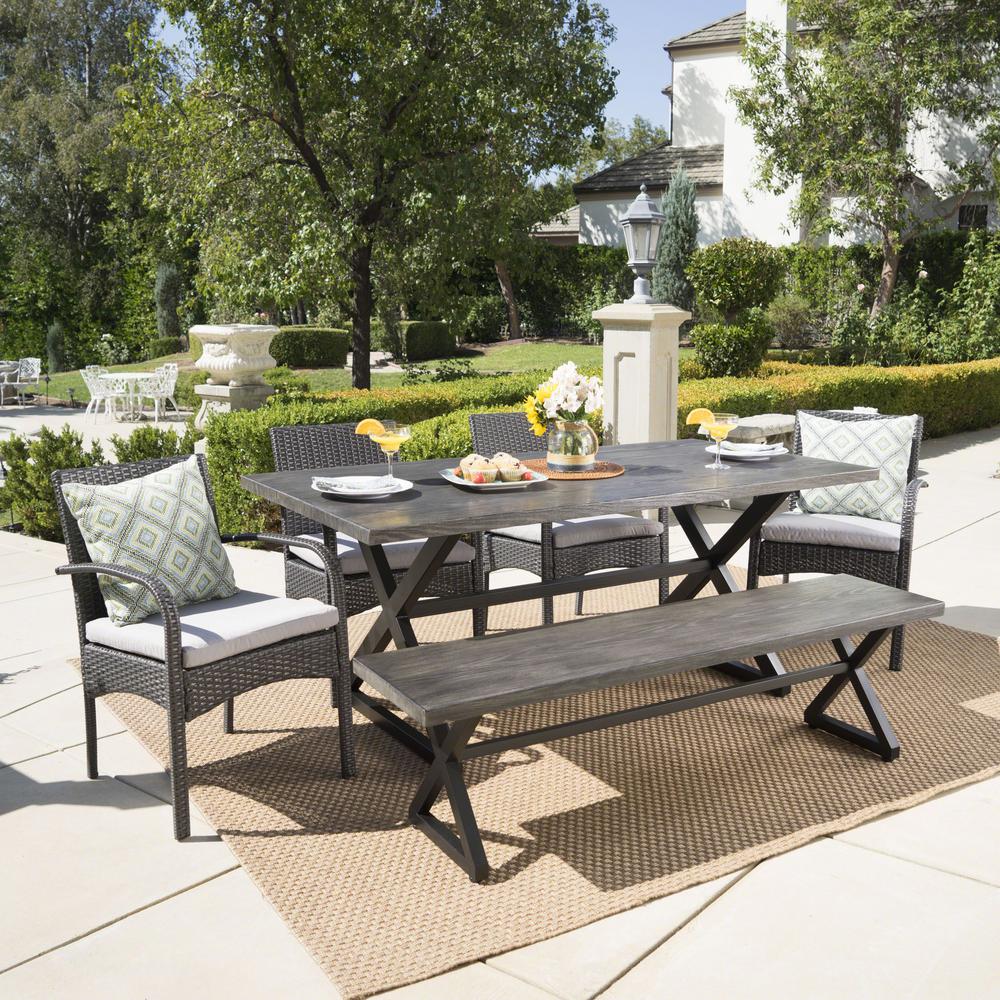 Aluminum Tabletop Patio Dining Sets Patio Dining Furniture The Home Depot