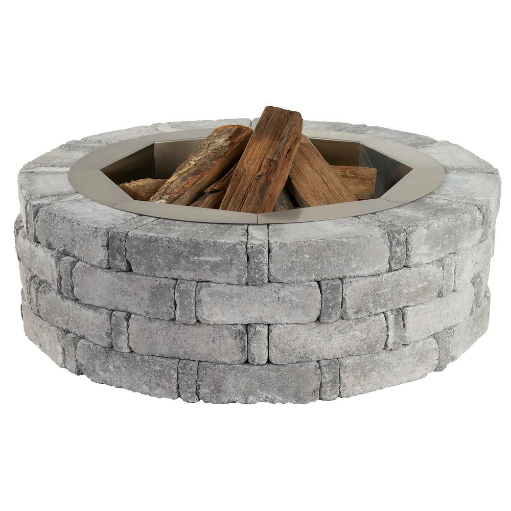 Stone Fire Pit Kits Hardscapes The Home Depot